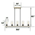 Farmhouse 5-light Black Chandelier Light Fixtures For Dinning Room Island Kitchen